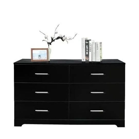 gedecor-6-drawer-double-dresser-for-bedroom-wide-storage-cabinet-chest-of-organizer-unisex-black-siz-1