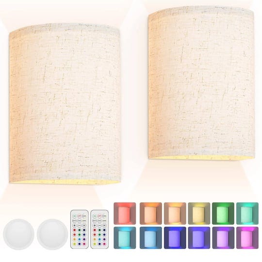 rechargeable-wall-sconce-magnetic-wireless-lamp-rgb-colors-dimmable-with-fabric-linen-shade-and-remo-1