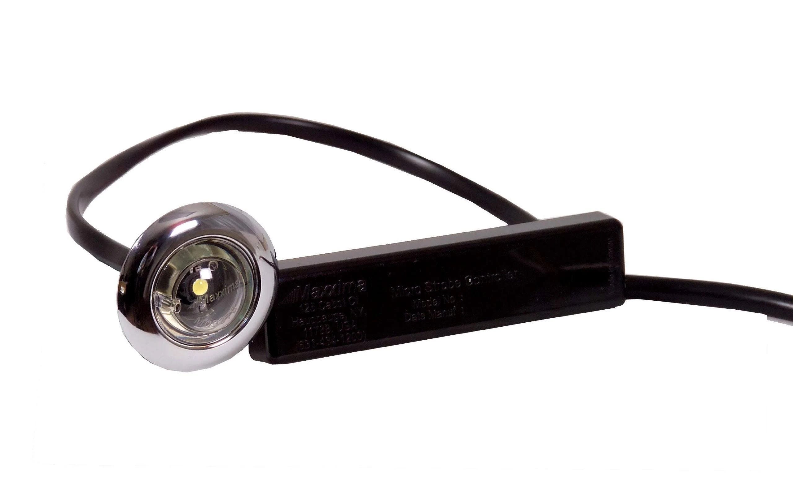 Maxxima 1-Inch Round LED Micro Strobe Light | Image
