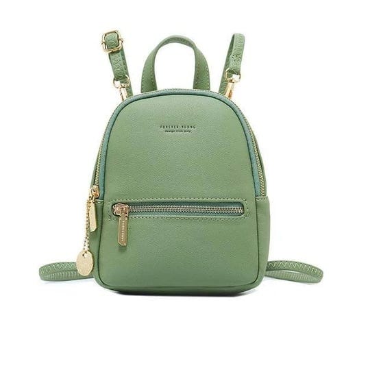 mini-soft-touch-faux-leather-backpack-green-1