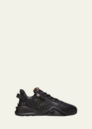 fendi-mens-ff-flow-mid-top-sneakers-black-1