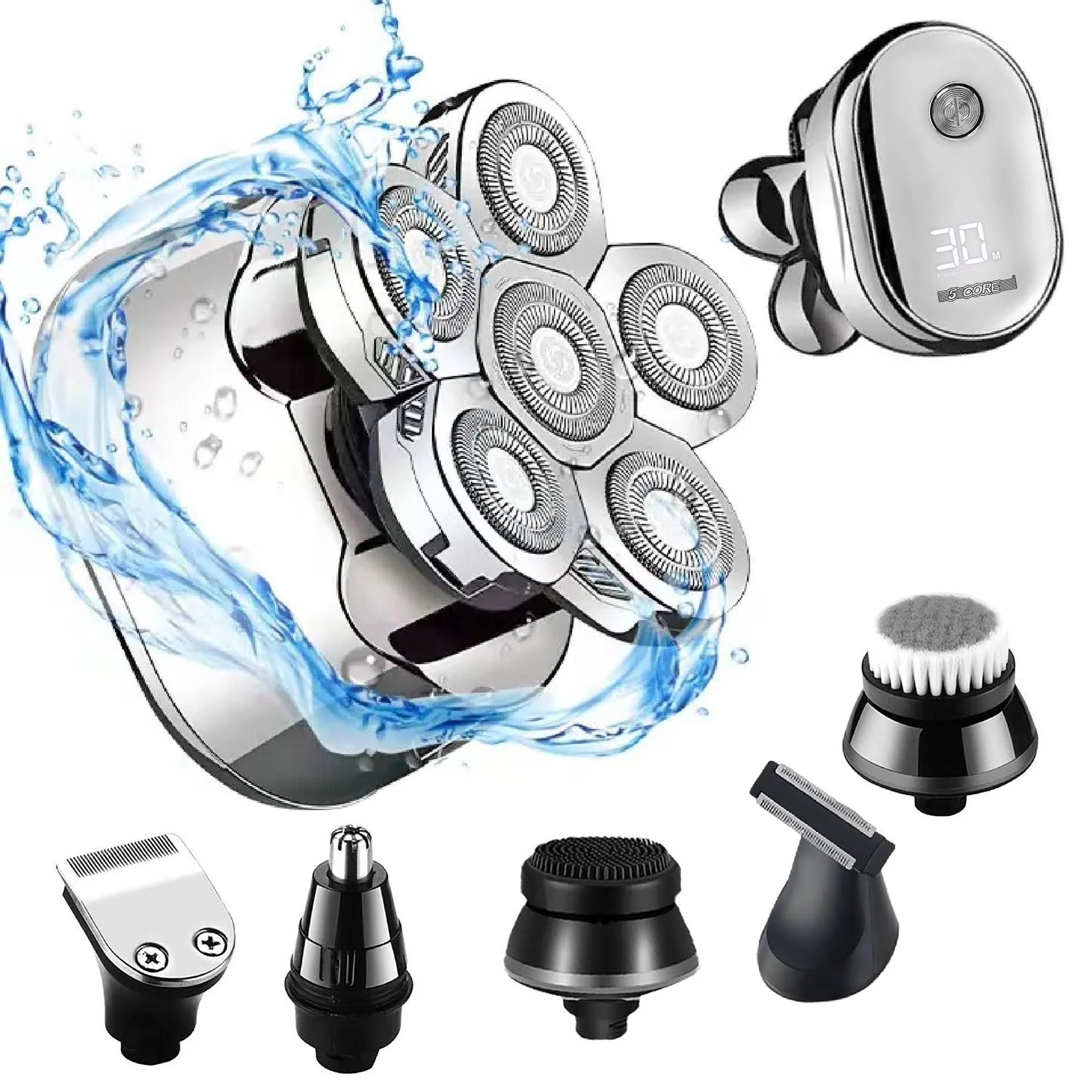 Comfortable 5 Core Rotary Electric Shaver for Dry and Wet Shaves | Image