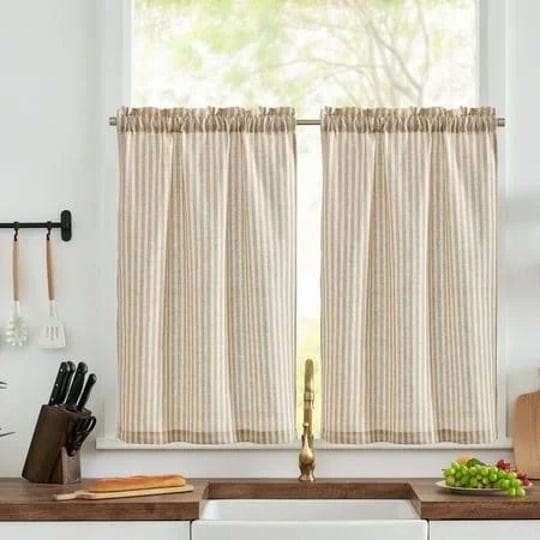 curtainking-striped-kitchen-curtain-linen-cafe-curtains-semi-sheer-rustic-farmhouse-tier-curtains-24-1