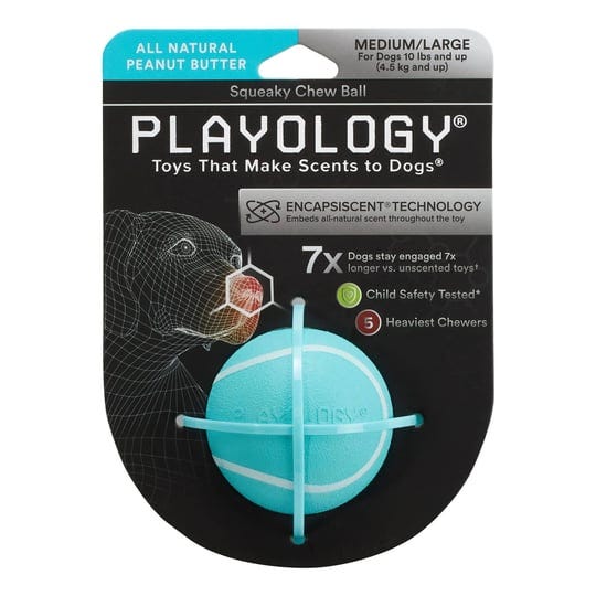 playology-squeaky-chew-ball-dog-toy-peanut-butter-medium-1