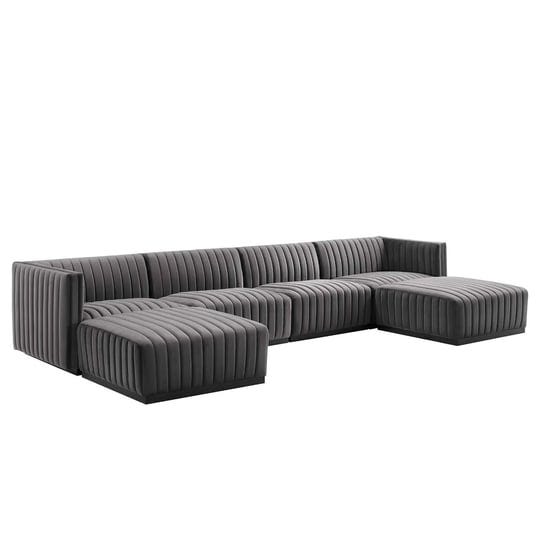 modway-conjure-channel-tufted-performance-velvet-6-piece-sectional-black-gray-1