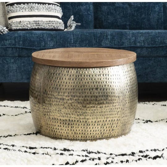 henton-hammered-metal-drum-coffee-table-with-storage-and-wooden-top-trent-austin-design-size-20-5-h--1