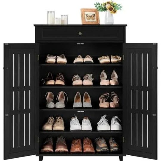 yojfotoou-shoe-rack-storage-cabinet-shelf-5-tier-adjustable-shoes-organizer-with-drawer-louvered-doo-1