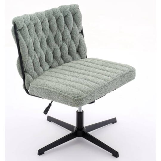 modern-woven-design-armless-office-desk-chair-no-wheels-green-1