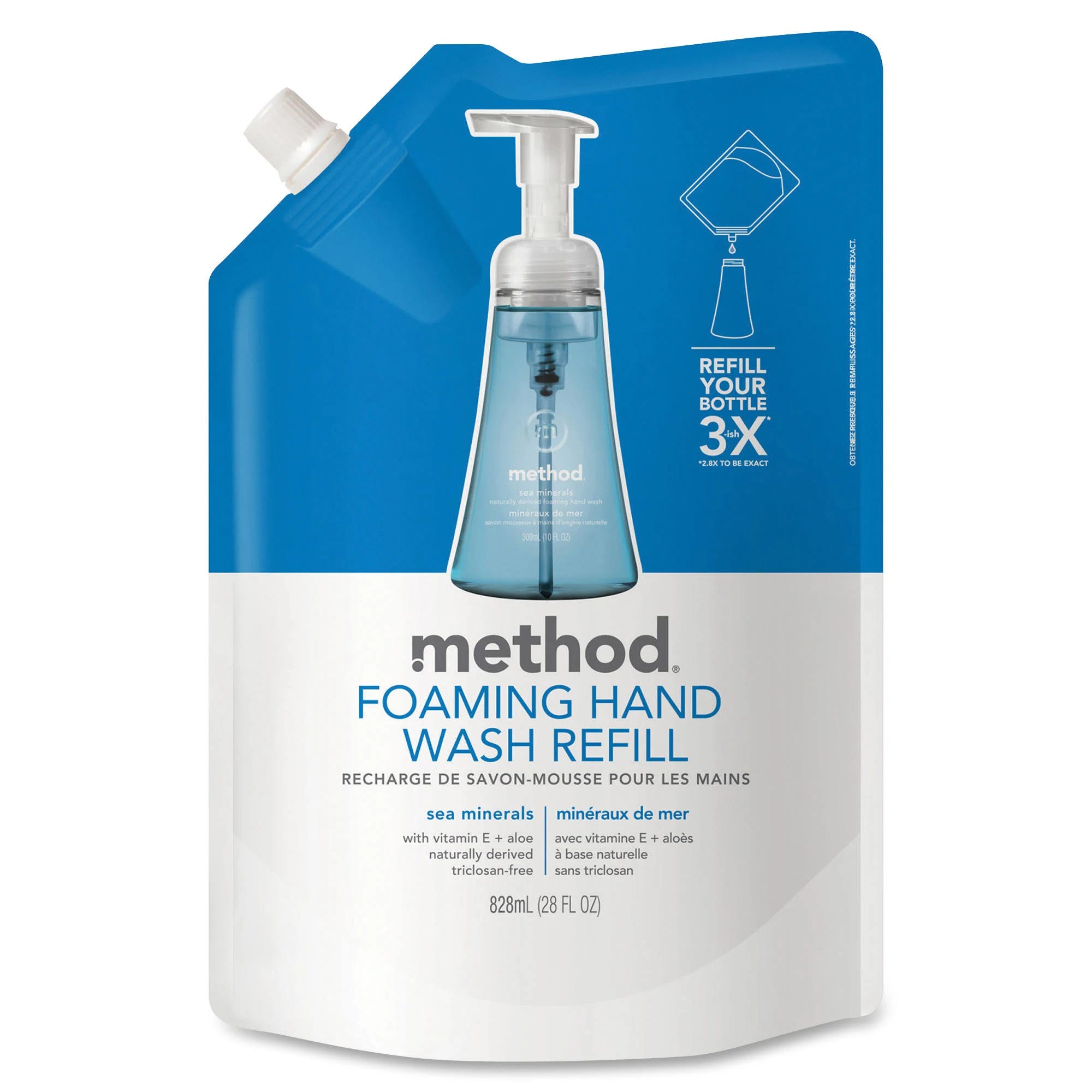 Refillable Foaming Hand Wash in a Sustainable Pouch - Sea Minerals | Image