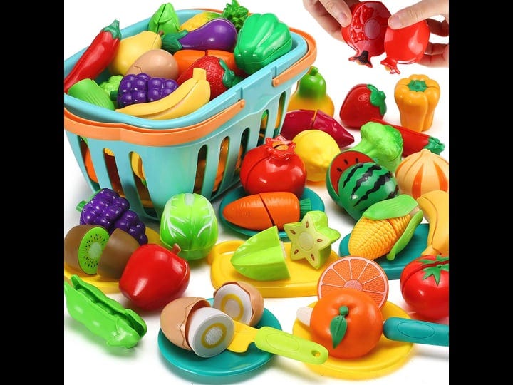 lesuter-toys-70-pcs-cutting-play-food-toy-for-kids-kitchen-pretend-fruit-vegetables-accessories-with-1