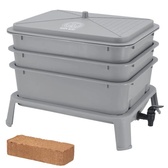 jaylen-worm-nerd-large-gray-4-tray-worm-composting-bin-kit-with-coco-coir-brick-1