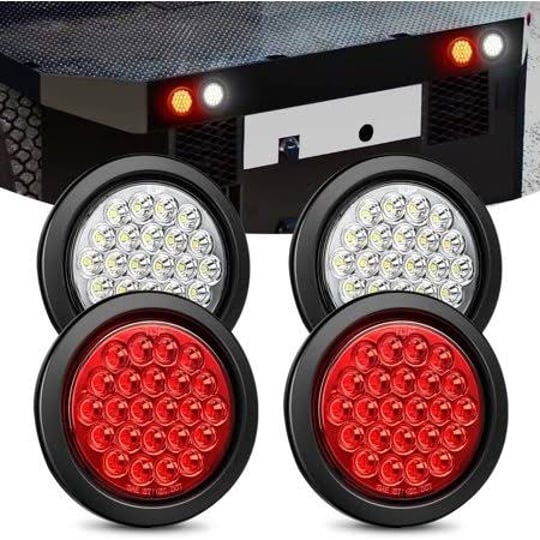 nilight-4inch-round-trailer-tail-light-4pcs-white-red-brake-turn-signal-reverse-lights-w-flush-mount-1