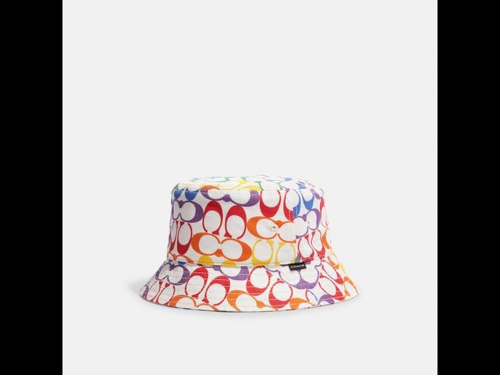 coach-outlet-rainbow-signature-bucket-hat-white-medium-large-1