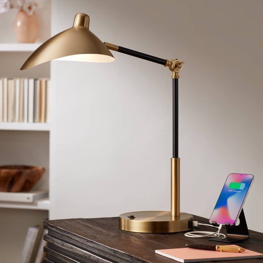 360-lighting-colborne-modern-mid-century-desk-table-lamp-28-tall-antique-brass-black-with-usb-chargi-1