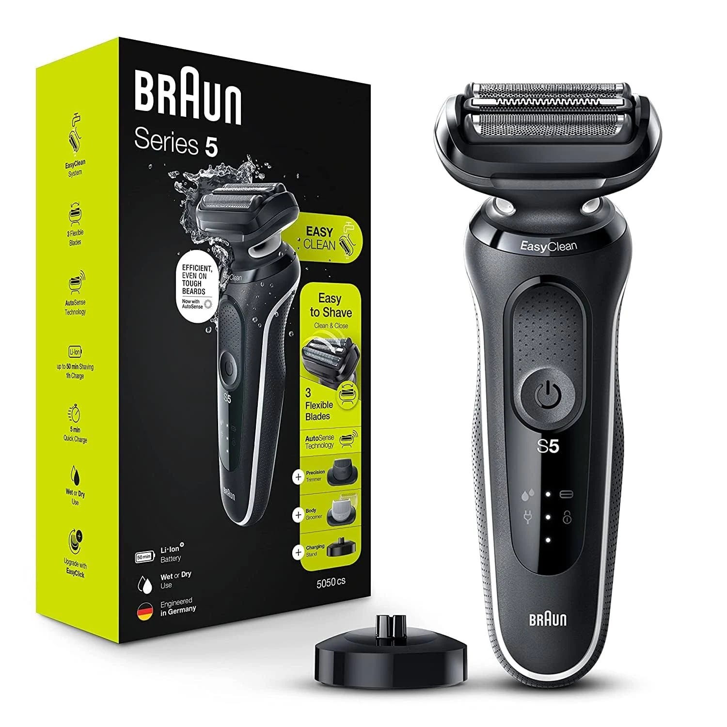 Braun Series 5 Waterproof Electric Razor for Men - Wet & Dry Shaving | Image