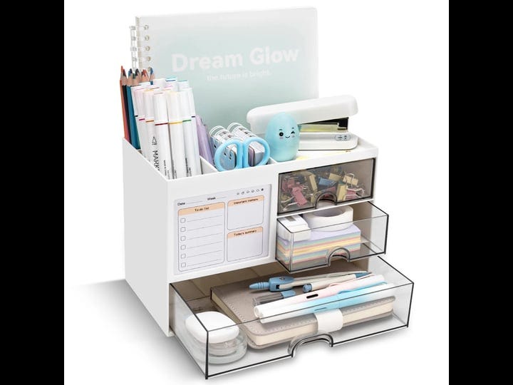 qiyvlos-desk-organizer-with-3-drawer-multi-functional-pencil-pen-holder-for-desk-desk-organizers-and-1