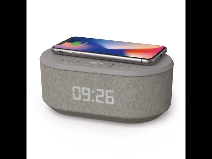 i-box-dawn-bedside-alarm-clock-radio-with-bluetooth-speaker-wireless-charger-led-display-gray-1