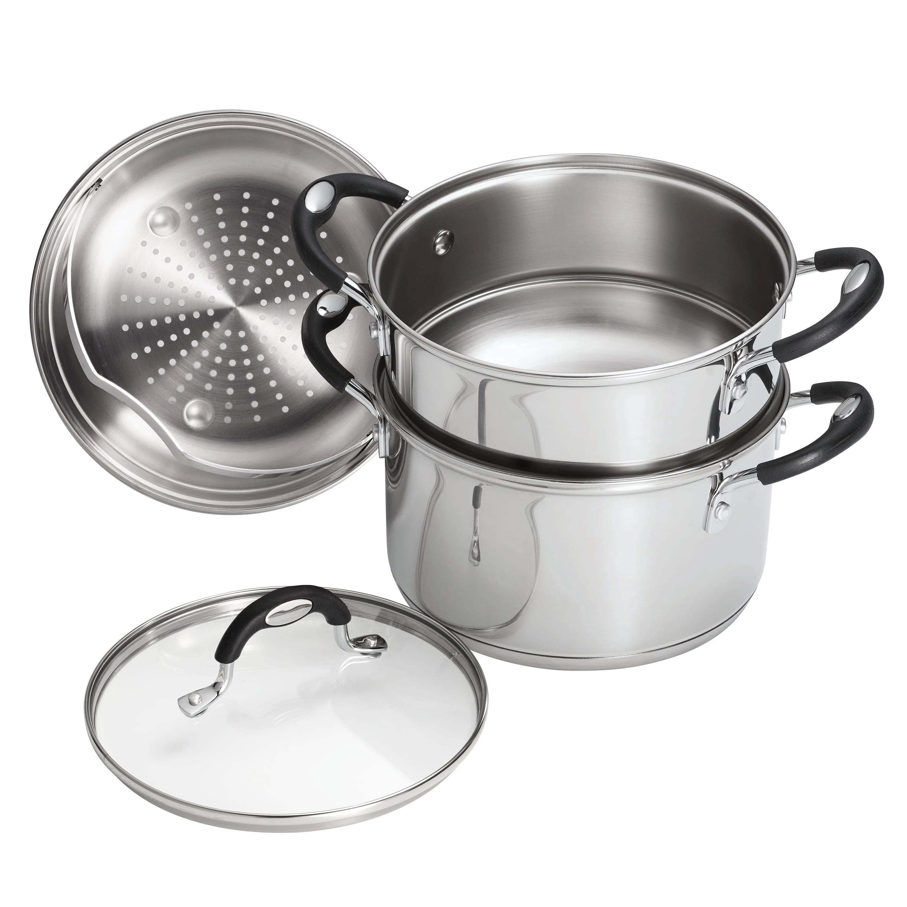 Stainless Steel 3-Quart Food Steamer & Double-Boiler Set | Image