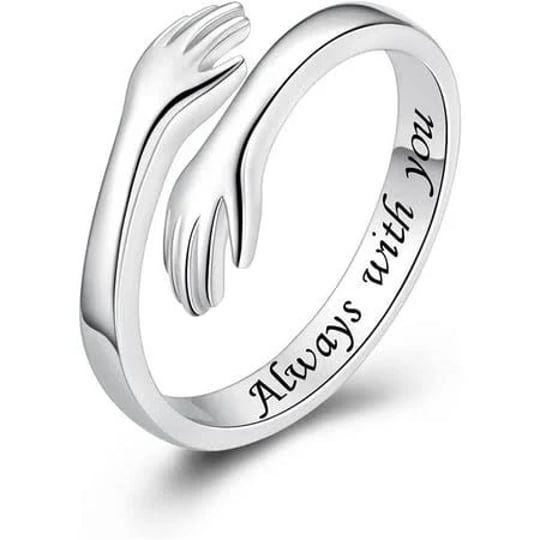 hug-rings-for-women-sterling-silver-adjustable-ring-for-women-teen-girls-girls-size-one-size-1