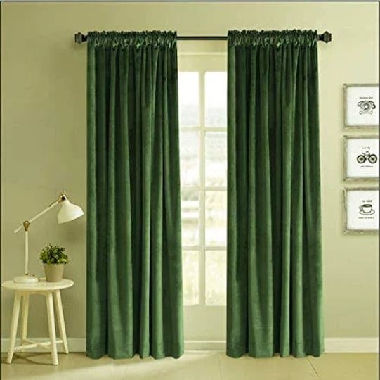 roslynwood-classic-velvet-mossy-green-set-of-2-blackout-insulated-rod-pocket-clip-rings-drapes-room--1