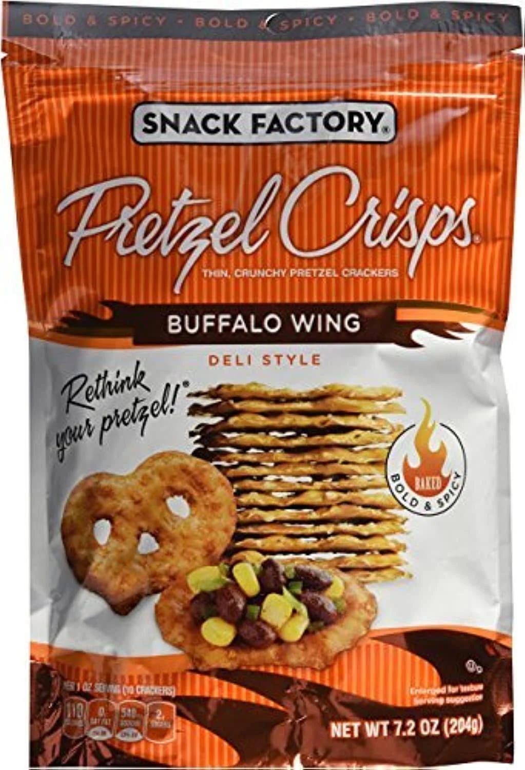 Buffalo Wing Pretzel Crisps by Snack Factory (4 Pack) | Image