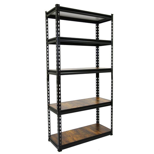 kings-rack-5-tier-black-steel-storage-rack-boltless-shelving-tier-height-adjustable-30-inch-w-x-12-i-1