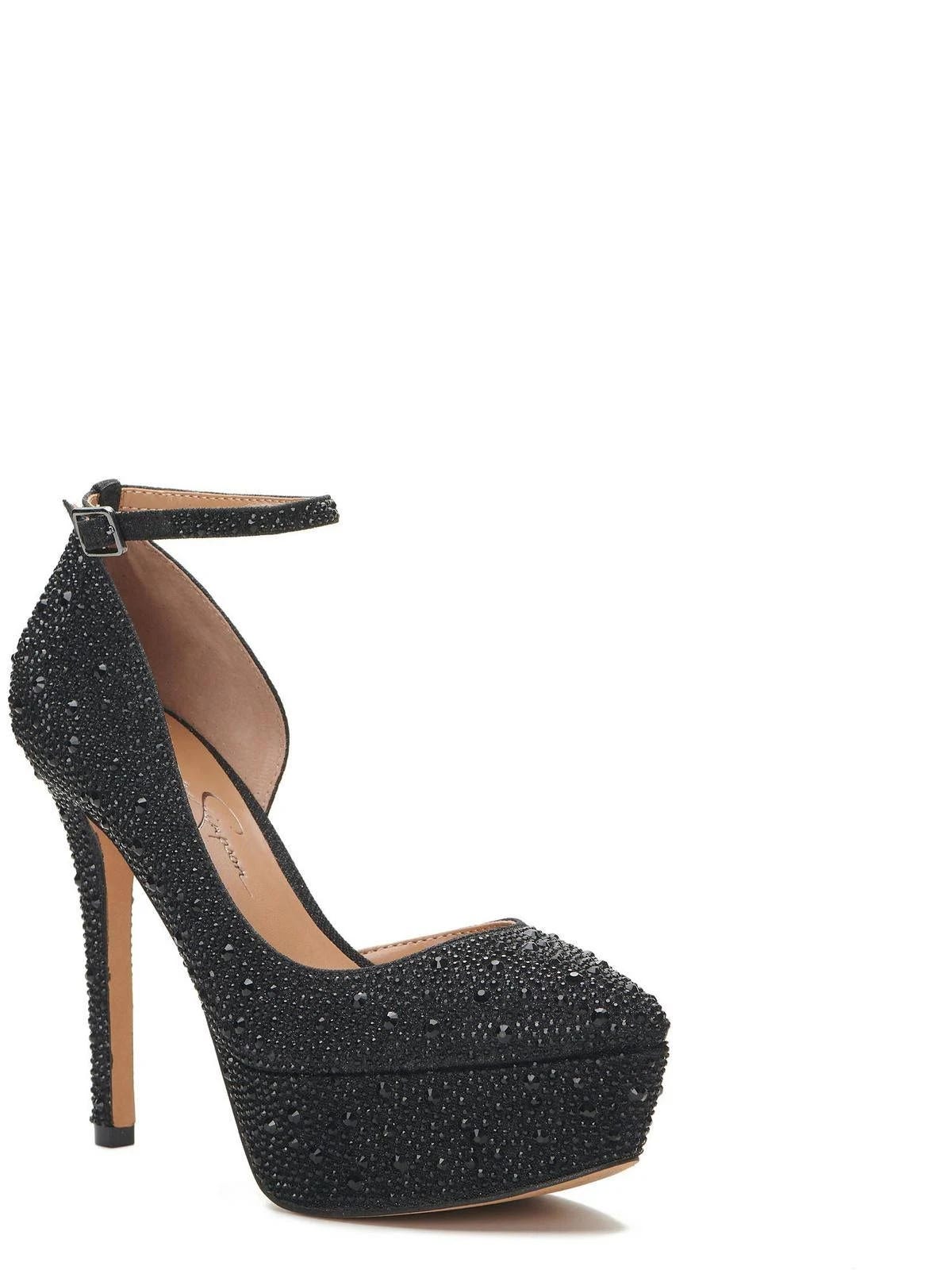 Jessica Simpson Ormanda Black Stiletto Platform Pumps - Fashionable Tall Heels | Image