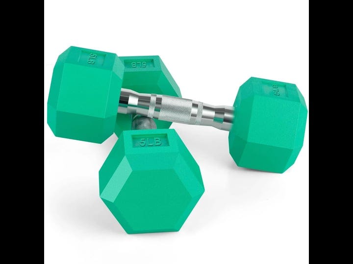 portzon-8-colors-options-compatible-with-set-of-2-rubber-dumbbellanti-slip-anti-roll-hex-shapegreen5-1
