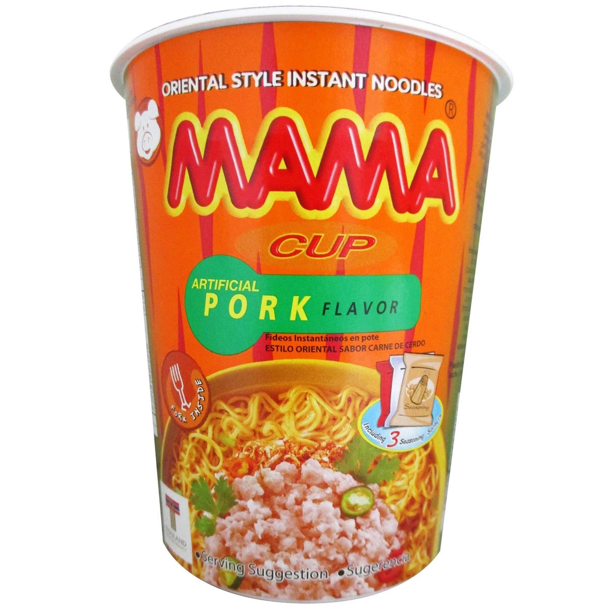 MAMA Pork Flavor Oriental Style Instant Cup Noodles | Image