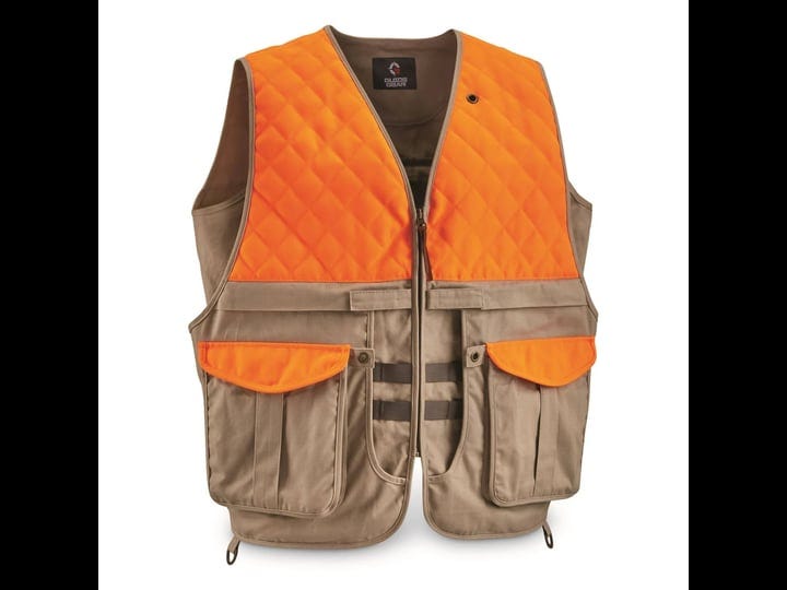 guide-gear-mens-upland-vest-for-bird-hunting-orange-with-back-game-pouch-size-xl-1