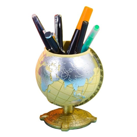 xmxiayun-globe-pencil-holder-resin-desk-organizer-for-kid-desk-classic-vintage-staionary-school-supp-1