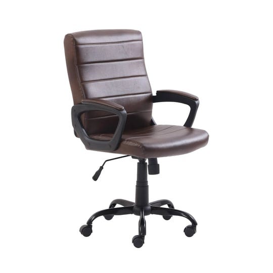 mainstays-bonded-leather-mid-back-managers-office-chair-brown-1