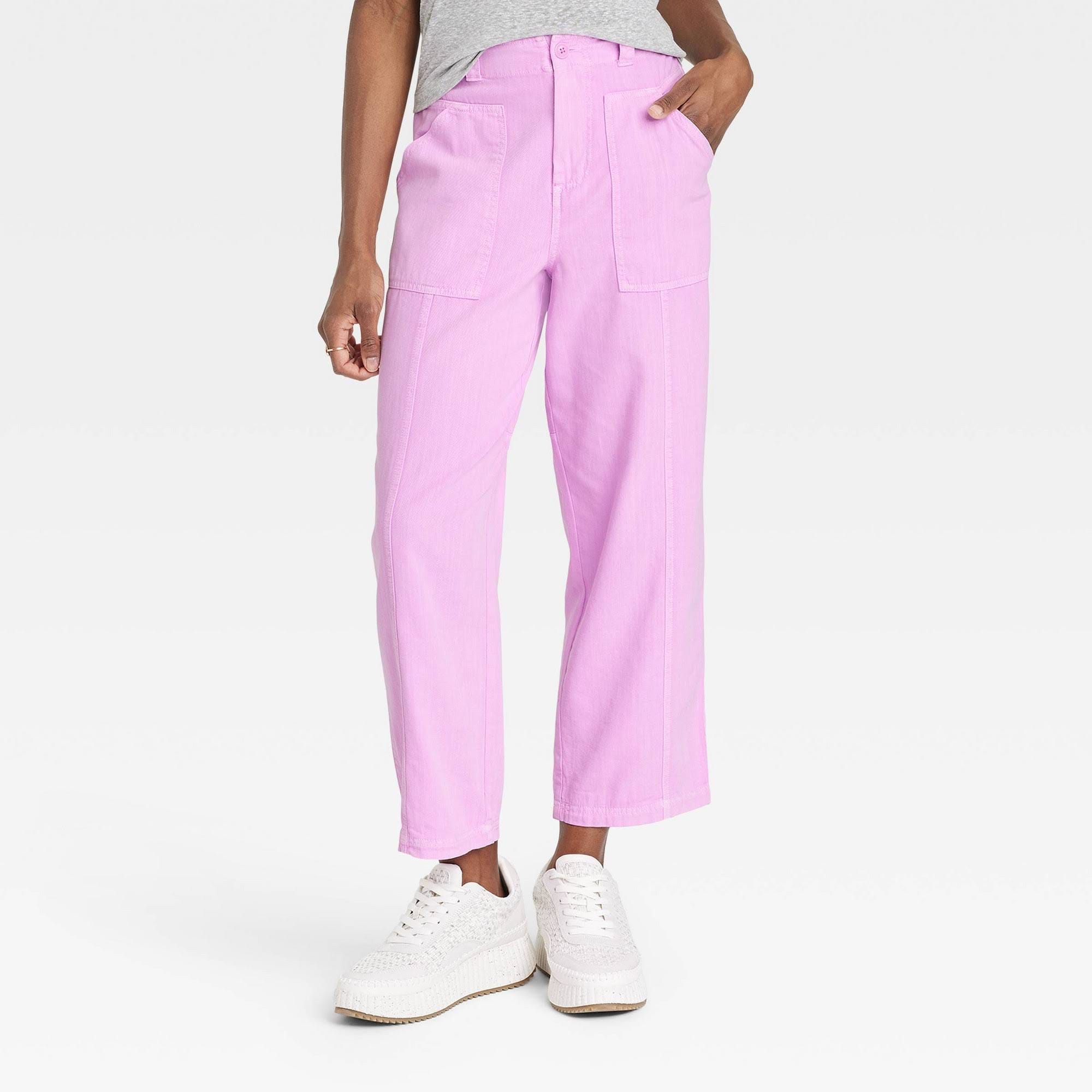 High-Rise Pink Cargo Pants: Comfy and Stylish Women's Universal Thread | Image