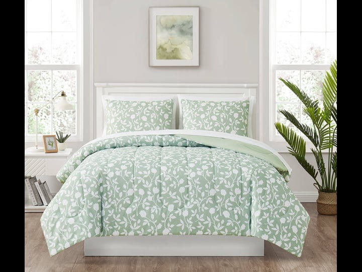 mainstays-floral-bed-in-a-bag-comforter-set-with-sheets-green-full-each-1