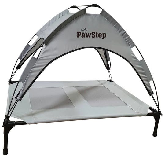 pawstep-50723-elevated-outdoor-dog-bed-pet-cot-w-canopy-for-camping-beach-or-park-420d-oxford-fabric-1