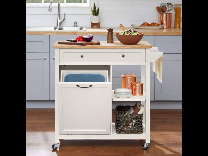 stylewell-bainport-ivory-wooden-rolling-kitchen-cart-butcher-block-top-and-trash-storage-34-w-1