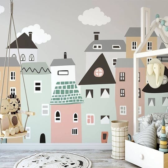 kids-little-scandi-house-wallpaper-mural-1