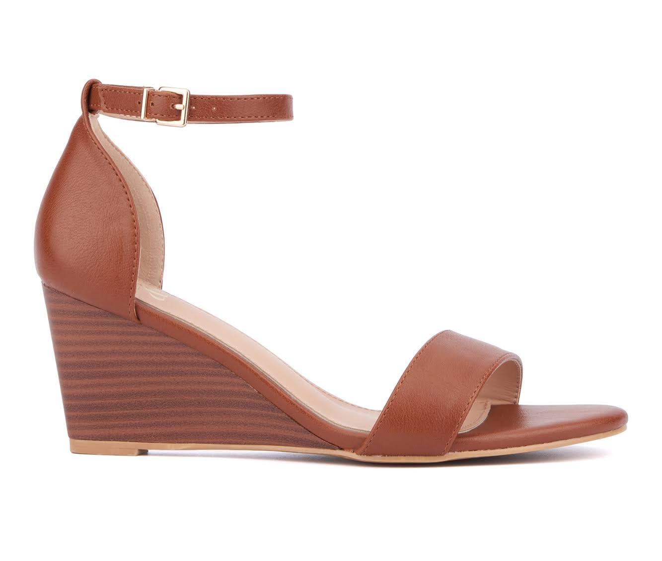 Comfy Cognac Wedge Sandals for Every Occasion | Image