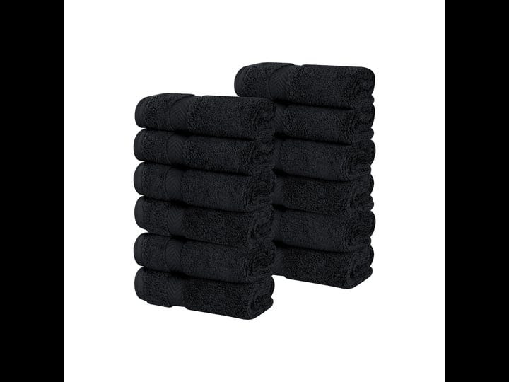 superior-zero-twist-cotton-soft-absorbent-face-towel-washcloth-set-of-12-black-1