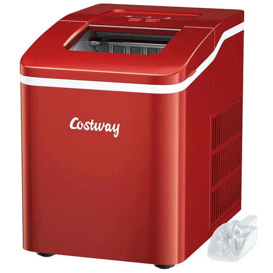 costway-9-in-w-26-lbs-24-hour-countertop-portable-ice-maker-self-cleaning-wit-hour-scoop-in-red-1