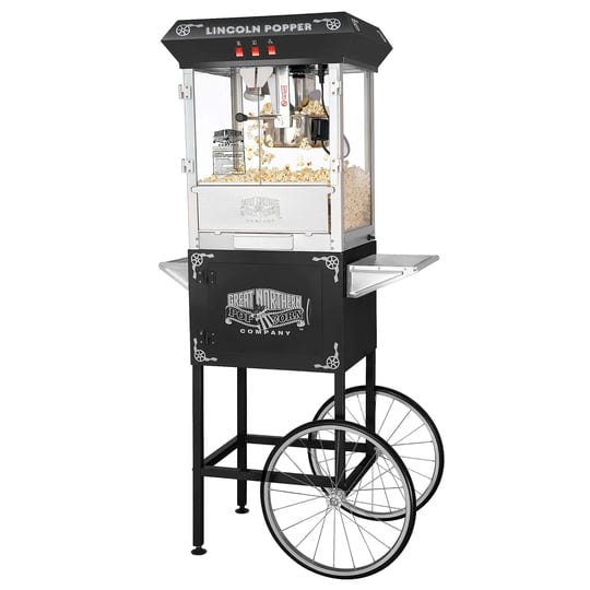 great-northern-black-antique-style-lincoln-popcorn-popper-machine-cart-8-oz-6005-1