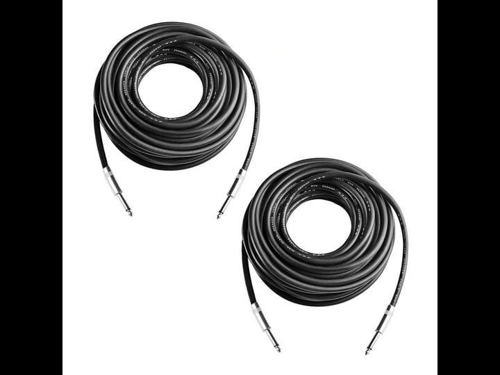 yoico-2pcs-25-feet-professional-1-4-to-1-4-speaker-cables-pair-25-ft-12-gauge-1-4-male-inch-audio-am-1