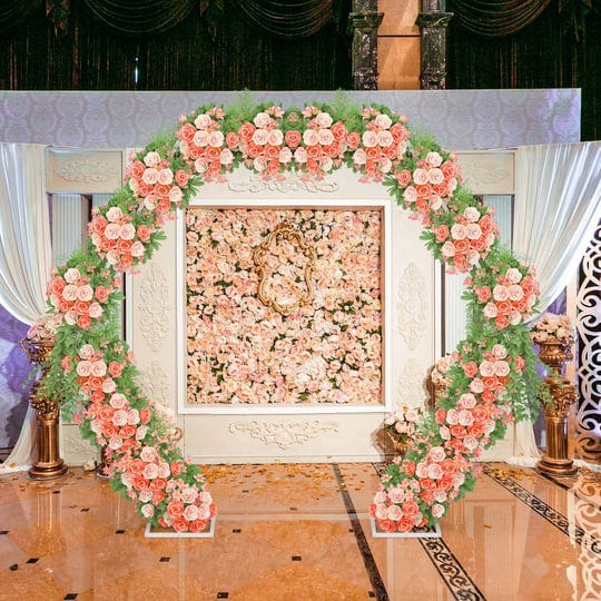fliptradeinc-hexagon-arch-wedding-backdrop-stand-metal-frame-flower-balloon-rack-small-girls-1