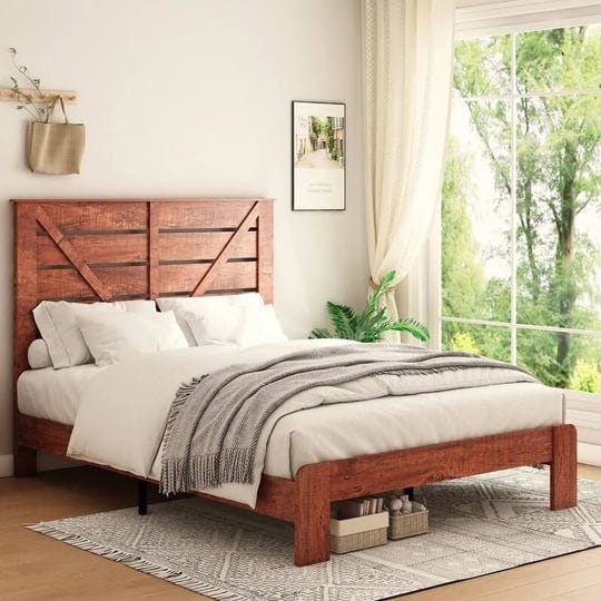 vintage-brown-full-bed-frame-headboard-and-charging-station-wood-platform-bed-king-1