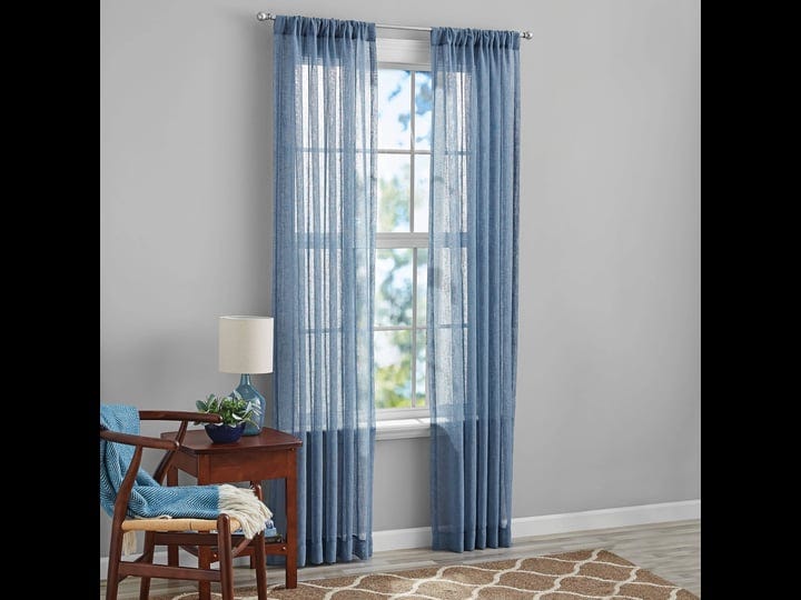 mainstays-bel-air-polyester-sheer-rod-pocket-single-curtain-panel-blue-50-inchx84-inch-size-50-x-85