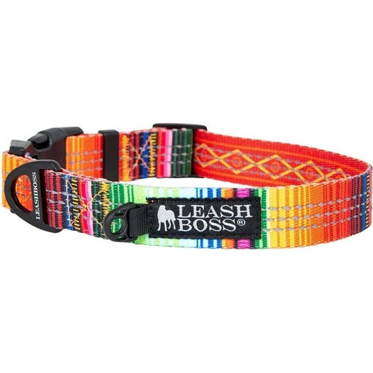 leashboss-patterned-reflective-dog-collar-pattern-collection-colorful-dog-collar-with-triple-reflect-1