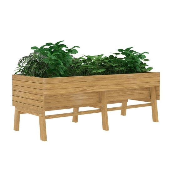 veikous-70-in-l-oversized-wooden-raised-garden-bed-with-funnel-design-and-liner-natural-1