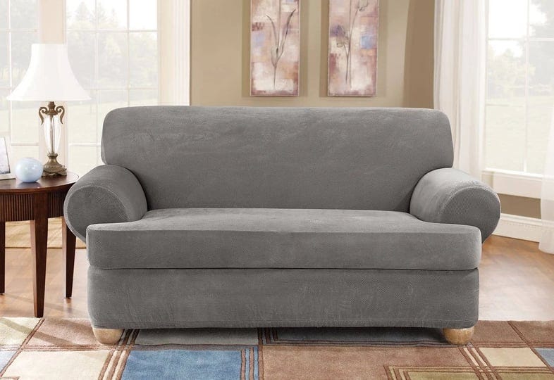 sure-fit-stretch-pique-2-piece-t-cushion-loveseat-slipcover-grey-1