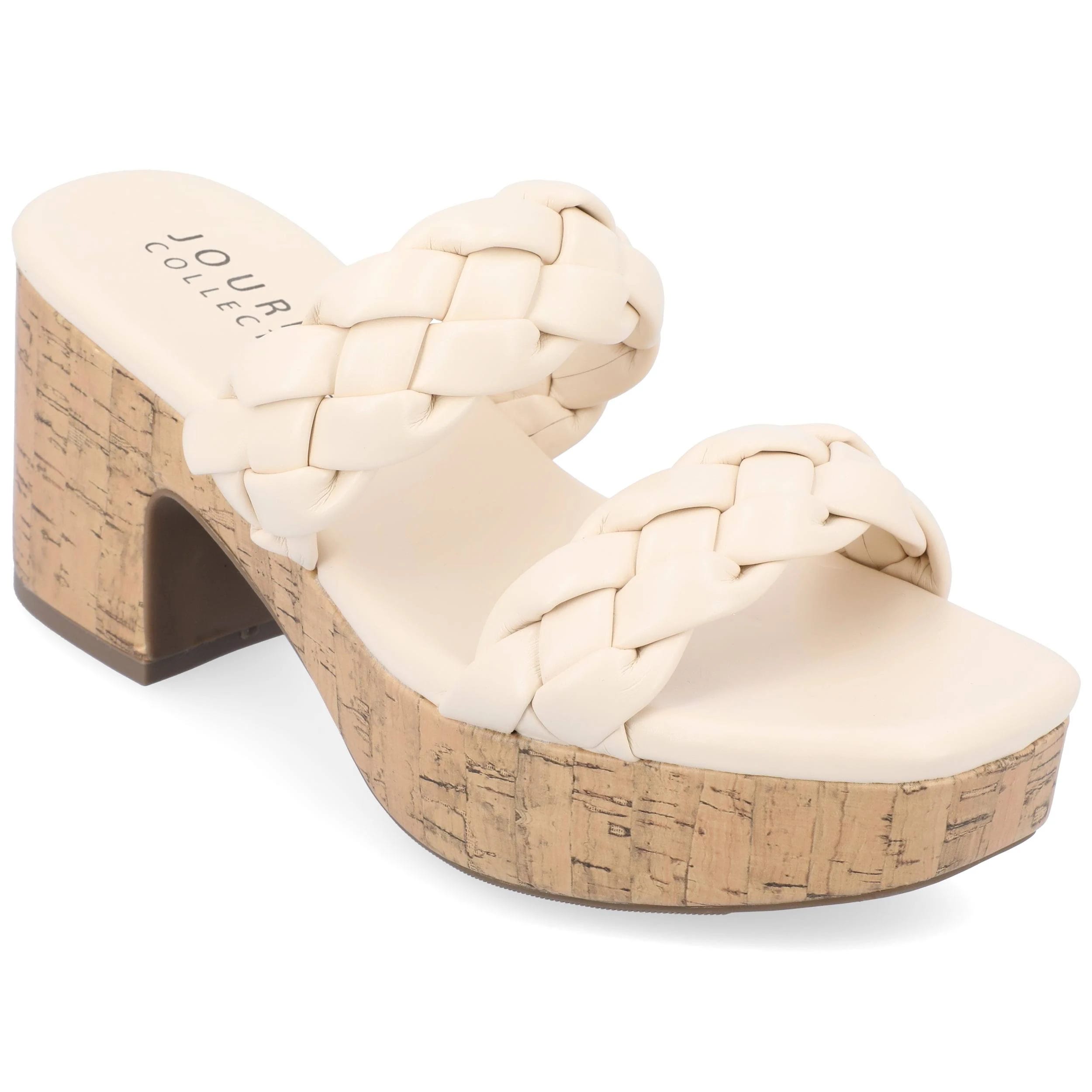 Comfortable Beige Chunky Sandals with 4 mm Foam Comfort | Image