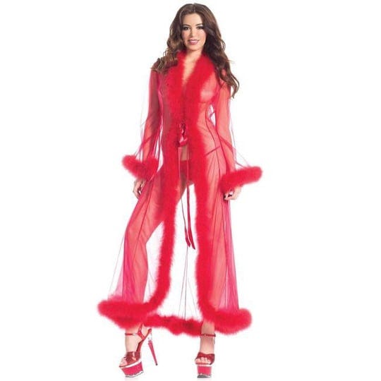 nathan-caleb-full-length-sheer-robe-with-marabou-feather-trim-red-one-size-1